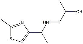 1-[1-(2-METHYL-THIAZOL-4-YL)-ETHYLAMINO]-PROPAN-2-OL 结构式