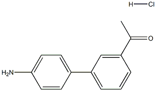 1-(4'-氨基-[1,1'-联苯]-3-基)乙-1-酮盐酸盐 结构式