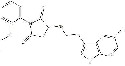 3-{[2-(5-CHLORO-1H-INDOL-3-YL)ETHYL]AMINO}-1-(2-ETHOXYPHENYL)-2,5-PYRROLIDINEDIONE 结构式