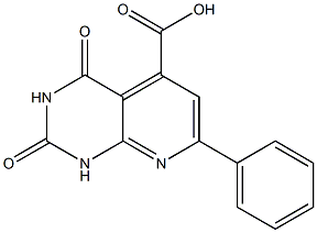 2,4-DIOXO-7-PHENYL-1,2,3,4-TETRAHYDROPYRIDO[2,3-D]PYRIMIDINE-5-CARBOXYLIC ACID 结构式