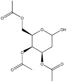 3,4,6-三-O-乙酰基-2-脱氧-D-吡喃半乳糖 结构式