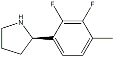 (2R)-2-(2,3-DIFLUORO-4-METHYLPHENYL)PYRROLIDINE 结构式