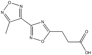 3-[3-(4-METHYL-1,2,5-OXADIAZOL-3-YL)-1,2,4-OXADIAZOL-5-YL]PROPANOIC ACID 结构式