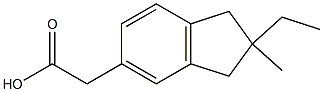 (2-ETHYL-2-METHYL-INDAN-5-YL)-ACETIC ACID 结构式