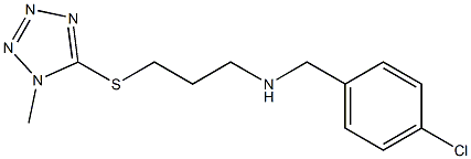 N-(4-CHLOROBENZYL)-3-((1-METHYL-1H-TETRAZOL-5-YL)THIO)PROPAN-1-AMINE 结构式