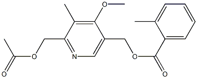 2-ACETOXYMETHYL-5-(2-METHYLBENZOYLOXYMETHYL)-4-METHOXY-3-METHYLPYRIDINE 结构式