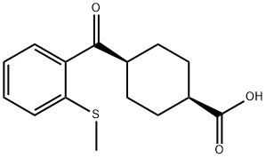 CIS-4-(2-THIOMETHYLBENZOYL)CYCLOHEXANE-1-CARBOXYLIC ACID 结构式