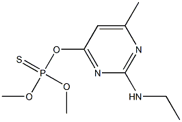 2-(ETHYLAMINO)-6-METHYL-4-PYRIMIDINYL DIMETHYL PHOSPHOROTHIOATE 结构式