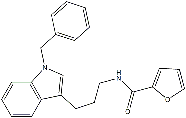 N-[3-(1-BENZYL-1H-INDOL-3-YL)PROPYL]-2-FURAMIDE 结构式