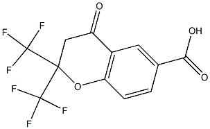 4-Oxo-2,2-bis(trifluoromethyl)chromane-6-carboxylic acid 结构式