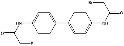 2-Bromo-N-[4'-(2-bromo-acetylamino)-biphenyl-4-yl]-acetamide 结构式