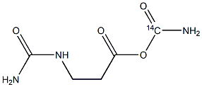 N-Carbamyl-beta-alanine, [carbamyl-14C]- 结构式