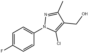 [5-CHLORO-1-(4-FLUOROPHENYL)-3-METHYL-1H-PYRAZOL-4-YL]METHANOL 结构式