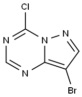 8-BROMO-4-CHLORO-PYRAZOLO[1,5-A][1,3,5]TRIAZINE 结构式