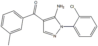 (5-AMINO-1-(2-CHLOROPHENYL)-1H-PYRAZOL-4-YL)(M-TOLYL)METHANONE 结构式