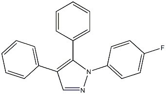 1-(4-FLUOROPHENYL)-4,5-DIPHENYL-1H-PYRAZOLE 结构式