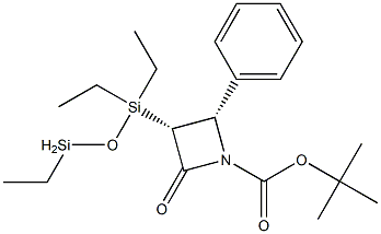 CIS-1-TERTBUTOXYCARBONYL-4-PHENYL-3-TRIETHYLSILOXYL-AZETIDIN-2-ONE 结构式