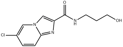 6-氯-N-(3-羟丙基)咪唑并[1,2-A]吡啶-2-甲酰胺 结构式