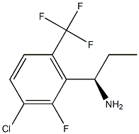 (1R)-1-[3-CHLORO-2-FLUORO-6-(TRIFLUOROMETHYL)PHENYL]PROPYLAMINE 结构式