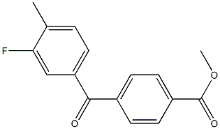 METHYL 4-(3-FLUORO-4-METHYLBENZOYL)BENZOATE 结构式