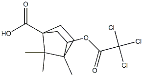 4,7,7-TRIMETHYL-3-[(TRICHLOROACETYL)OXY]BICYCLO[2.2.1]HEPTANE-1-CARBOXYLIC ACID 结构式