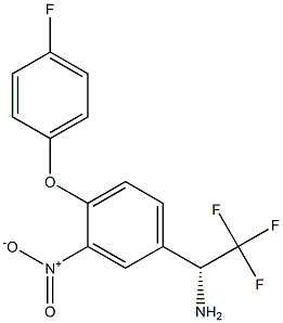 (1R)-2,2,2-TRIFLUORO-1-[4-(4-FLUOROPHENOXY)-3-NITROPHENYL]ETHYLAMINE 结构式