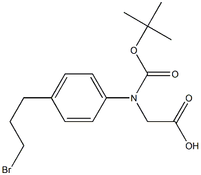 (S)-(BOC)-4-BROMOPROPYLPHENYLGLYCINE 结构式