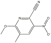 6-METHOXY-5-METHYL-3-NITROPYRIDINE-2-CARBONITRILE 结构式