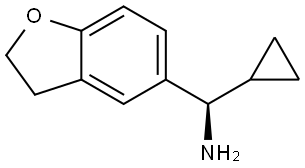(1R)Cyclopropyl-2,3-dihydrobenzo[b]furan-5-ylmethylamine 结构式