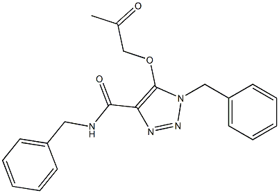 N,1-DIBENZYL-5-(2-OXOPROPOXY)-1H-1,2,3-TRIAZOLE-4-CARBOXAMIDE 结构式