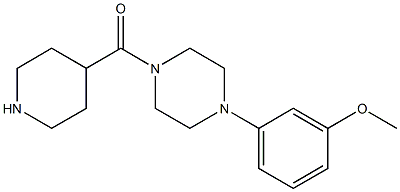 [4-(3-METHOXY-PHENYL)-PIPERAZIN-1-YL]-PIPERIDIN-4-YL-METHANONE 结构式