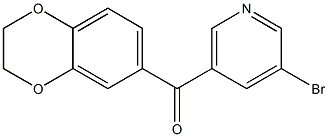 3-BROMO-5-[3,4-(ETHYLENEDIOXY)BENZOYL]PYRIDINE 结构式