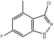 3-CHLORO-6-FLUORO-4-METHYLINDAZOLE 结构式