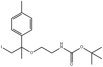 2-(氨基)乙氧基-1-碘-2-(对甲苯基)丙烷 结构式