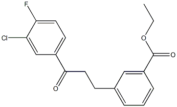 3-(3-CARBOETHOXYPHENYL)-3'-CHLORO-4'-FLUOROPROPIOPHENONE 结构式