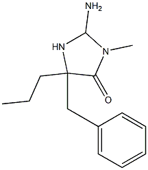 2-AMINO-5-BENZYL-3-METHYL-5-PROPYL-IMIDAZOLIDIN-4-ONE 结构式