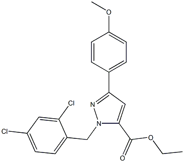 ETHYL 1-(2,4-DICHLOROBENZYL)-3-(4-METHOXYPHENYL)-1H-PYRAZOLE-5-CARBOXYLATE 结构式