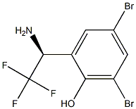 2-((1S)-1-AMINO-2,2,2-TRIFLUOROETHYL)-4,6-DIBROMOPHENOL 结构式