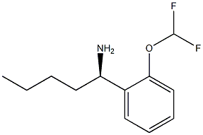 (1R)-1-[2-(DIFLUOROMETHOXY)PHENYL]PENTYLAMINE 结构式