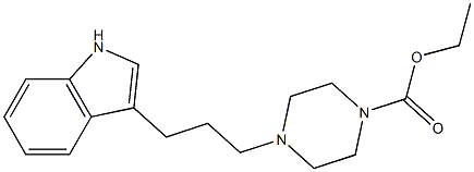 ETHYL 4-[3-(INDOL-3-YL)PROPYL]-1-PIPERAZINECARBOXYLATE 结构式