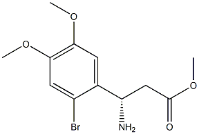 METHYL (3S)-3-AMINO-3-(2-BROMO-4,5-DIMETHOXYPHENYL)PROPANOATE 结构式