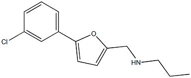 N-((5-(3-CHLOROPHENYL)-2-FURYL)METHYL)PROPAN-1-AMINE 结构式