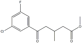 METHYL 5-(3-CHLORO-5-FLUOROPHENYL)-3-METHYL-5-OXOVALERATE 结构式