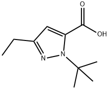 1-(TERT-BUTYL)-3-ETHYL-1H-PYRAZOLE-5-CARBOXYLIC ACID 结构式