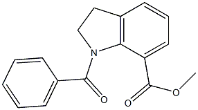 METHYL 1-BENZOYL-2,3-DIHYDRO-7-INDOLECARBOXYLATE 结构式