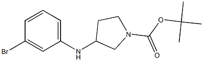 3-(3-BROMO-PHENYLAMINO)-PYRROLIDINE-1-CARBOXYLIC ACID TERT-BUTYL ESTER 结构式