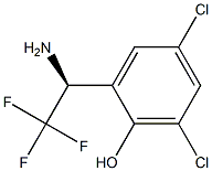 2-((1S)-1-AMINO-2,2,2-TRIFLUOROETHYL)-4,6-DICHLOROPHENOL 结构式