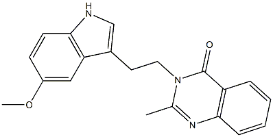 3-[2-(5-METHOXY-1H-INDOL-3-YL)ETHYL]-2-METHYLQUINAZOLIN-4(3H)-ONE 结构式