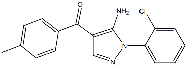 (5-AMINO-1-(2-CHLOROPHENYL)-1H-PYRAZOL-4-YL)(P-TOLYL)METHANONE 结构式