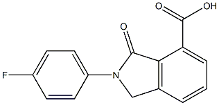 2-(4-FLUORO-PHENYL)-3-OXO-2,3-DIHYDRO-1H-ISOINDOLE-4-CARBOXYLIC ACID 结构式